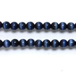Fiber-Optic Synthetic Bead - Cat's Eye Smooth Round 05MM CAT'S EYE BLUE