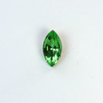 Glass Point Back Foiled Tin Table Cut (TTC) Stone - Navette 15x7MM PERIDOT