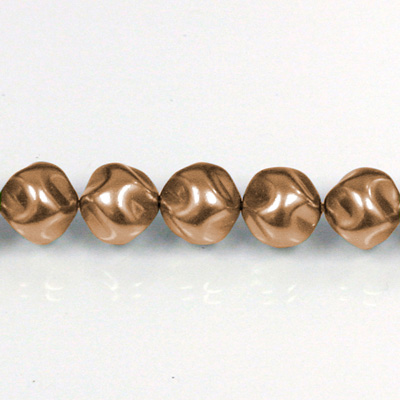 Czech Glass Pearl Bead - Baroque Round 04MM DARK BROWN 70419