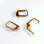 Brass Earwire 13MM Leverback Plain Square with no Loop