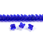 Czech Pressed Glass Bead - Cap 06MM MATTE COBALT