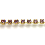 Preciosa Crystal Rhinestone Cup Chain - PP14 (SS6.5) LT AMETHYST-RAW