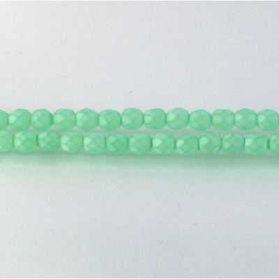 Czech Glass Fire Polish Bead - Round 04MM MATTE MINT 43453