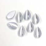 Fiber-Optic Cabochon - Pear 10x6MM CAT'S EYE LT GREY