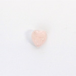 Gemstone Flat Back Carved Scarab - Heart 09x8MM ROSE QUARTZ