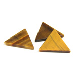 Gemstone Flat Back Flat Top Straight Side Stone - Triangle 14x14MM TIGEREYE