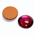 Glass Medium Dome Foiled Cabochon - Round 20MM FUCHSIA