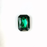 Glass Point Back Tin Table Cut (TTC) Stone - Cushioned Octagon 10x8MM EMERALD