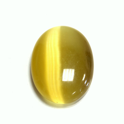 Fiber-Optic Cabochon - Oval 30x22MM CAT'S EYE LT BROWN