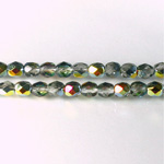 Czech Glass Fire Polish Bead - Round 05MM 1/2 Coated MAREA