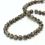 Gemstone Bead - Smooth Round 08MM DALMATION