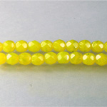 Czech Glass Fire Polish Bead - Round 06MM OPAL YELLOW