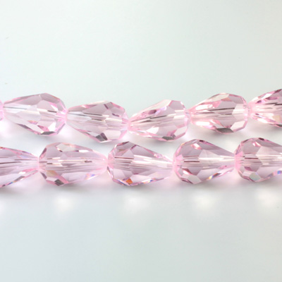 Chinese Cut Crystal Bead - Pear 13x9MM ROSALINE