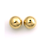 Metalized Plastic Smooth Bead - Round 14MM GOLD