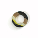 Plastic  Bead - Mixed Color Smooth Round Ring 23MM PETRIFIED WOOD COLOR