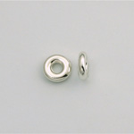 Metalized Plastic Smooth Bead - Ring 08MM SILVER