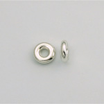 Metalized Plastic Smooth Bead - Ring 08MM SILVER