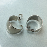 Wedding Band Hoop Earring with Clip 26MM Steel Nickel Plated