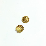 Brass Filigree Bead Cap 06MM RAW Unplated