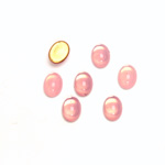 Glass Medium Dome Foiled Cabochon - Oval 08x6MM OPAL ROSE