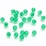 Plastic Bead - Transparent Faceted Round 04MM EMERALD