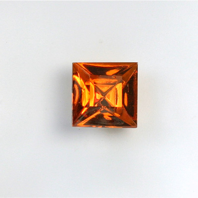 Glass Point Back Foiled Tin Table Cut (TTC) Stone - Square 10x10MM TOPAZ