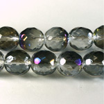 Czech Glass Fire Polish Bead - Round 12MM 1/2 Coated AZURO