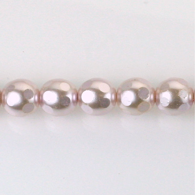 Czech Glass Pearl Bead - Round Faceted Golf 8MM LAVENDER 70427