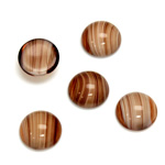 Glass Medium Dome Cabochon - Round 11MM PORPHYR SMOKE TOPAZ