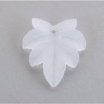 German Plastic Flower with Hole - 28x25MM MATTE CRYSTAL