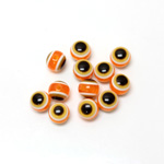 Plastic Eye Bead - Round 08MM ORANGE