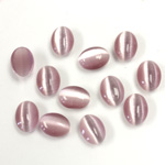 Fiber-Optic Cabochon - Oval 08x6MM CAT'S EYE LT PURPLE