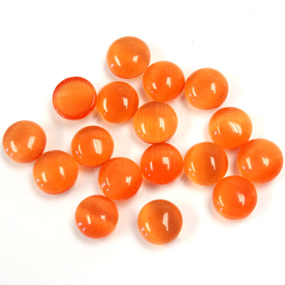 Fiber-Optic Cabochon - Round 06MM CAT'S EYE ORANGE