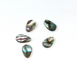 Shell Flat Back Flat Top Straight Side Stone - Pear 10x6MM ABALONE