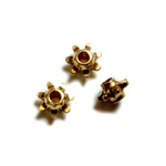 Brass Machine Made Bead - Fancy Flower 05MM RAW BRASS