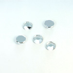 Plastic Flat Back Foiled Rose Cut Rhinestone - Round 07MM CRYSTAL