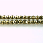 Czech Glass Fire Polish Bead - Round 05MM Full Coated BRONZE