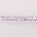 Czech Glass Pearl Faceted Fire Polish Bead - Round 04MM LAVENDER 70427