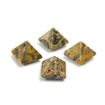 Gemstone Cabochon - Square Pyramid Top 08x8MM LEOPARD SKIN AGATE