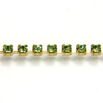 Preciosa Crystal Rhinestone Cup Chain - PP14 (SS6.5) PERIDOT-RAW