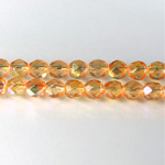 Czech Glass Fire Polish Bead - Round 06MM ORANGE AB 45102