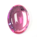 Plastic Flat Back Foiled Cabochon - Oval 40x30MM ROSE