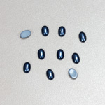 Glass Medium Dome Cabochon Pearl Spray Finish - Oval 06x4MM NAVY