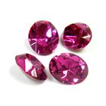 Swarovski Crystal Foiled Point Back Tin Table Cut (TTC) Fancy Stone - Oval 10x8MM FUCHSIA