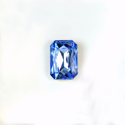 Glass Point Back Tin Table Cut (TTC) Stone - Cushion Octagon 08x6MM LT SAPPHIRE