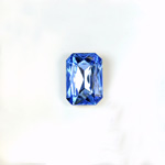 Glass Point Back Tin Table Cut (TTC) Stone - Cushion Octagon 08x6MM LT SAPPHIRE