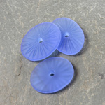 Glass Flat Back Sunray Engraved Cabochon - Oval 20x15MM MATTE SAPPHIRE