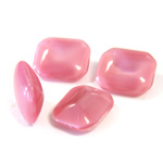 Glass Point Back Buff Top Stone Opaque Doublet - Cushion Octagon 12x10MM PINK MOONSTONE