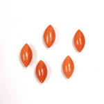 Gemstone Cabochon - Navette 10x5MM DOLOMITE DYED CORAL
