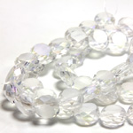 Chinese Cut Crystal Bead Disc Side Drilled - Round 07.5MM CRYSTAL COAT A30